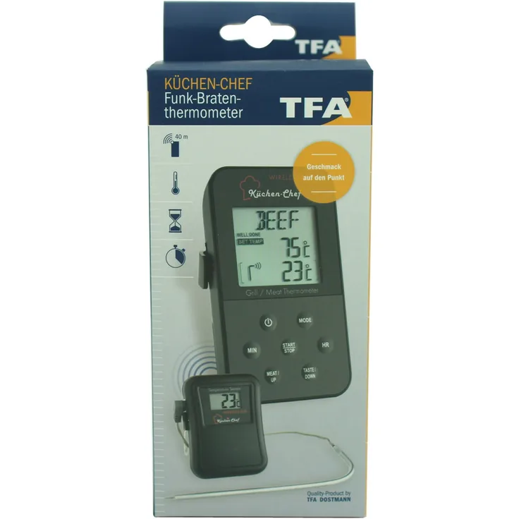 TFA Bratenthermometer funk inclusive Fühler