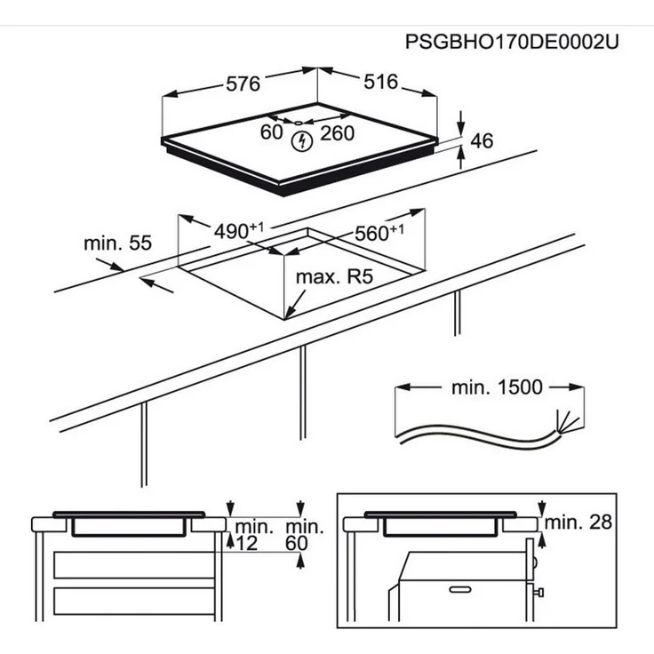 AEG IKE64450XB Induktionskochfeld, Einbau, Betriebsart elektrisch, Touch-Control, Anzahl Kochstellen 4, Breite 57,6 cm, Edelstahlrahmen, schwarz – Bild 6