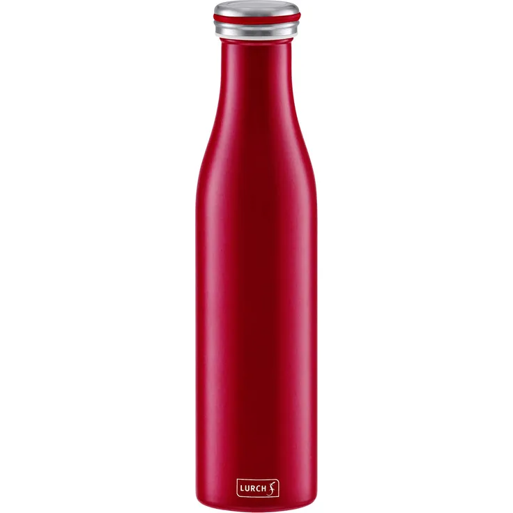 Lurch 240926 Thermoflasche Thermo-Flasche für heiße und kalte Getränke aus Doppelwandigem Edelstahl, 0,75l,