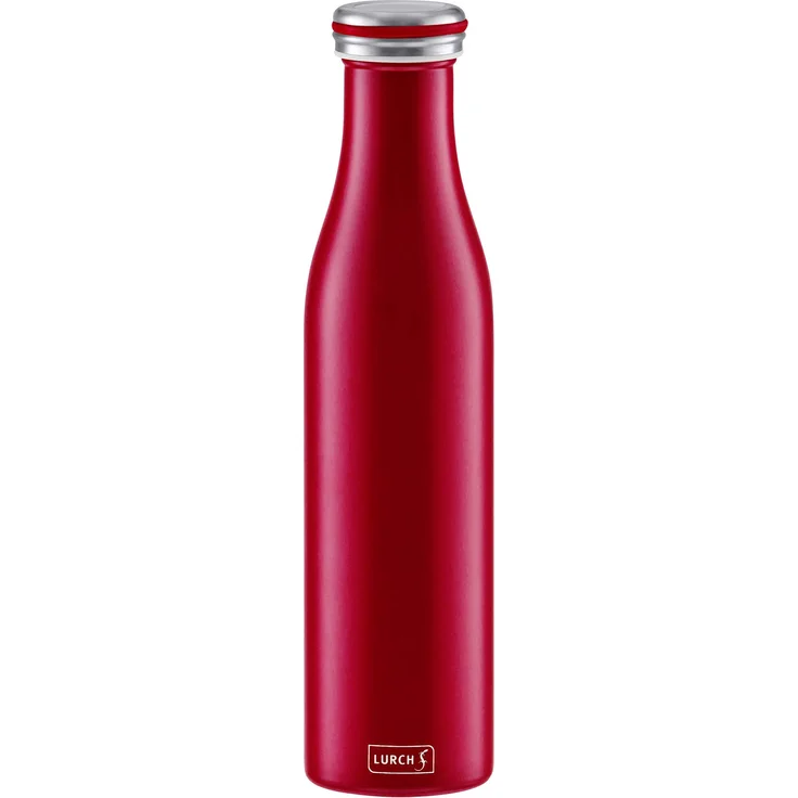 Lurch 240926 Thermoflasche Thermo-Flasche für heiße und kalte Getränke aus Doppelwandigem Edelstahl, 0,75l,