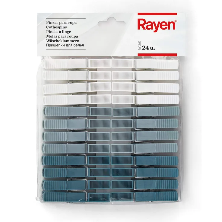 Rayen 24 Wäscheklammern, Grau