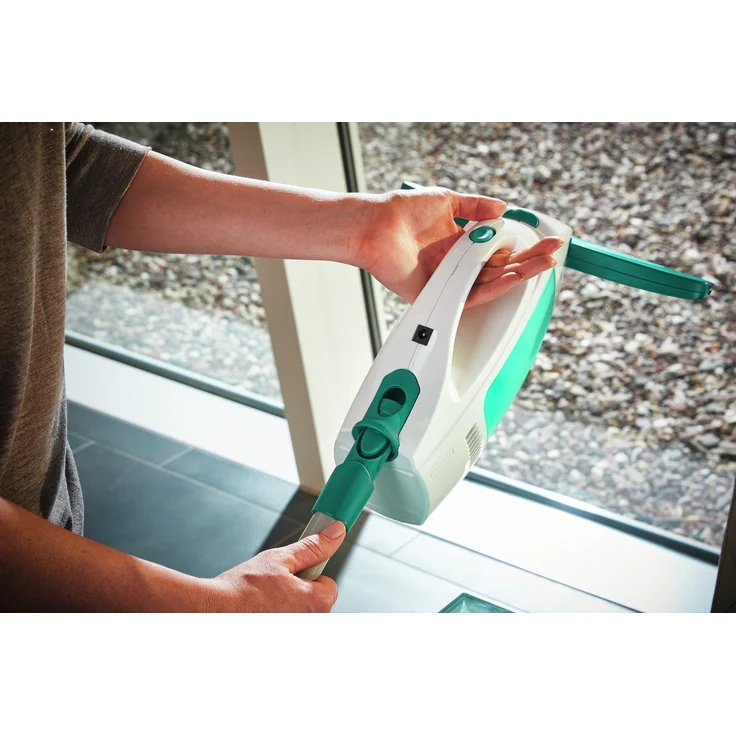 Leifheit Fenstersauger Set Dry and Clean mit Stiel und Einwascher 51003 für 360° streifenfreie Reinigung, Fensterreiniger verwendbar bis zu 35 min, Fensterputzer mit Stand-by-Automatik und Click-System – Bild 3