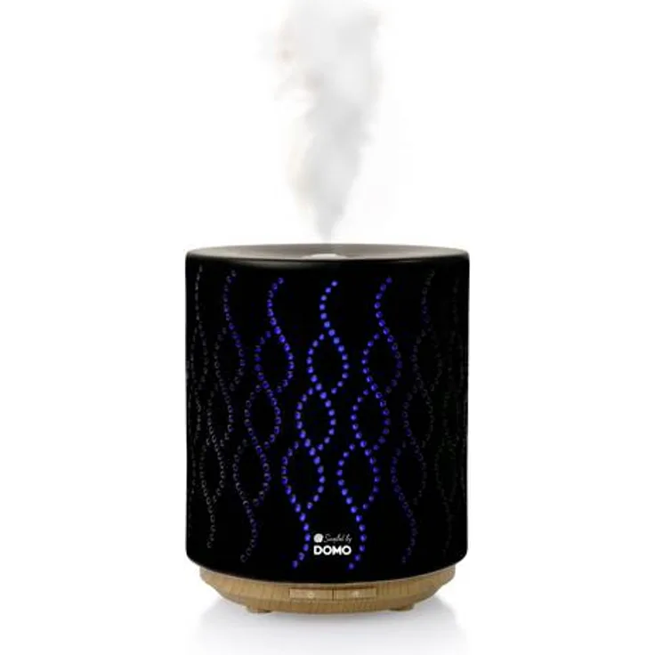 Domo DO9215AV Aroma-Diffuser Ultraschall-Luftbefeuchter mit LED Farbwechsler, 200 ml Wassertank, schwarz