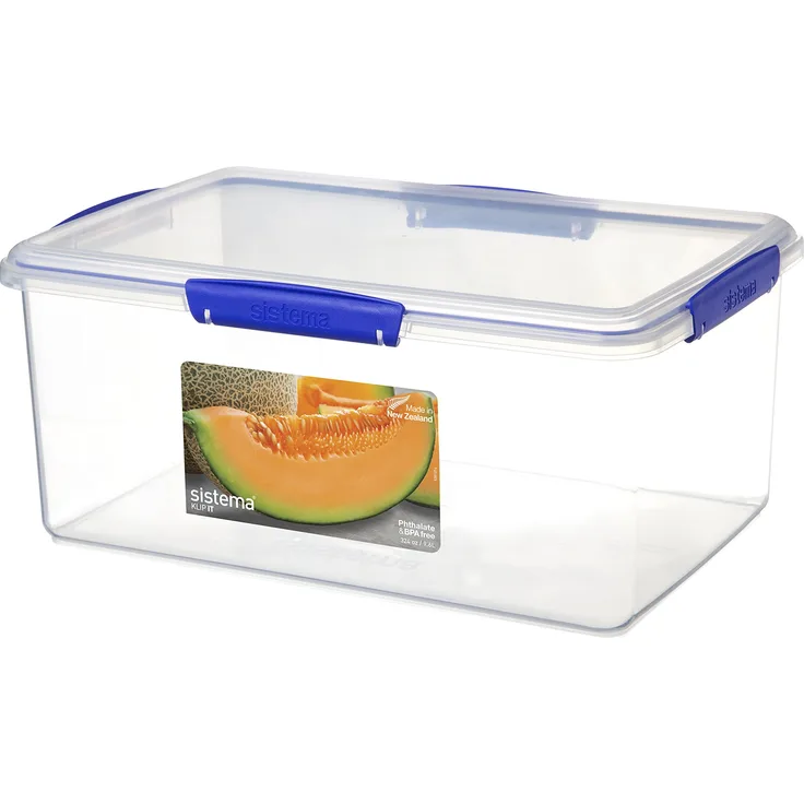 Sistema 1880 Vorratsbox Klip-it 9,67l, Plastik, Transparent-Blau, 16 x 36 x 24 cm
