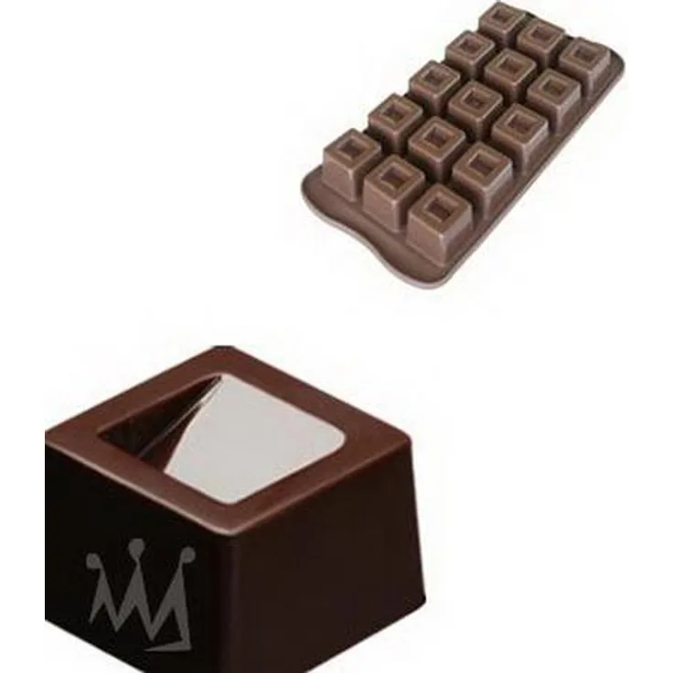 Silikomart 194691 Pralinenform Cubo Würfel, 15er-Form