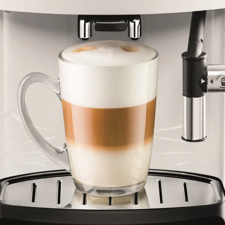 Krups EA8161 Kaffeevollautomat (1,8 l, 15 bar, LC Display, AutoCappuccino-System), weiß, mit Milchsystem und integriertem Mahlwerk – Bild 6