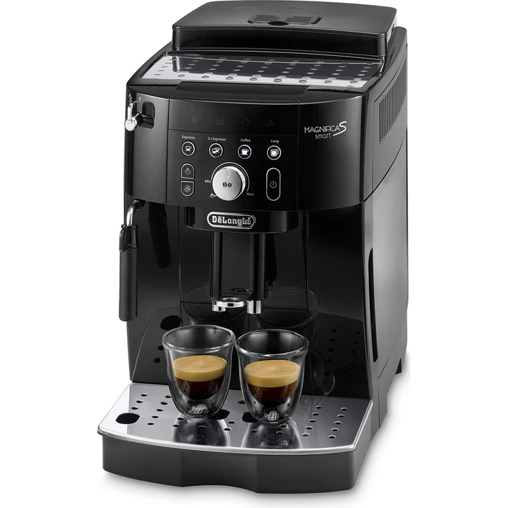 De'Longhi Magnifica S Smart ECAM 230.13.B Kaffeevollautomat mit Milchaufschäumdüse für Cappuccino, Espresso-, Kaffee- und Long Coffee Direktwahltasten und Drehregler, 2-Tassen-Funktion, schwarz – Bild 1