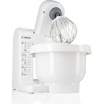 Bosch MUM4405 Küchenmaschine, 500 W, 3,9L Schüssel aus Kunststoff, 4 Geschwindigkeiten, inkl. Patisserie-Set, weiß, Serie: MUM4