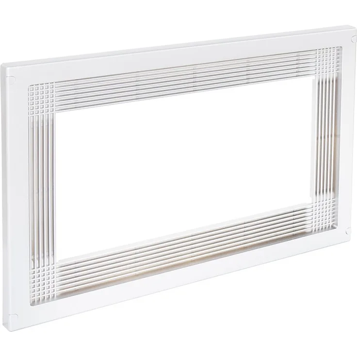 Emuca 8934715 Rahmen zum Einlassen von Mikrowellen in Möbel mit 60 cm aus weißem Kunststoff, 6