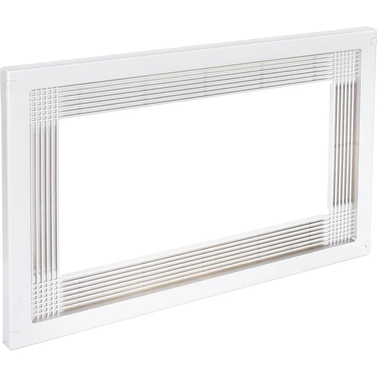 Emuca 8934715 Rahmen zum Einlassen von Mikrowellen in Möbel mit 60 cm aus weißem Kunststoff, 6 – Bild 1