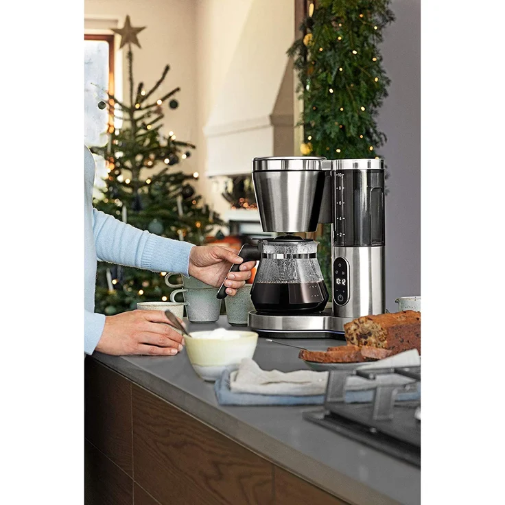 WMF Lumero Kaffeemaschine mit Glaskanne, Filterkaffee, 10 Tassen, Timerfunktion, Warmhalteplatte, abnehmbarer Wassertank, Touch-Display, Tropfstopp, Schwenkfilter, Abschaltautomatik, 1000 W – Bild 8