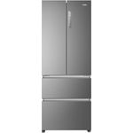 Haier HB17FPAAA French Door-Kühlschrank, freistehend, silber, NoFrost, Schnellgefrieren, Breite 70 cm