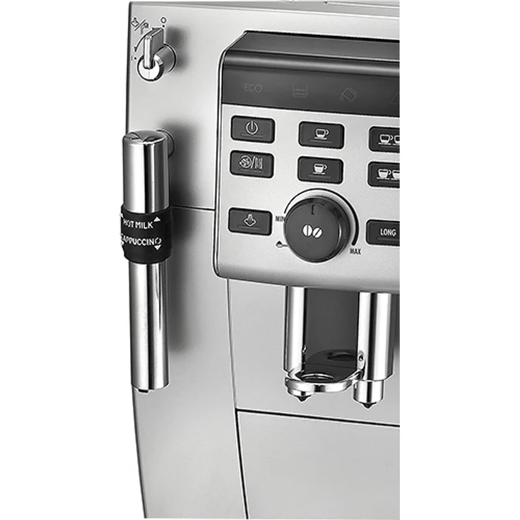 De'Longhi ECAM 25.120.SB Kaffeevollautomat mit Profi-Milchaufschäumdüse für Cappuccino und integriertem Mahlwerk, mit Espresso- und Kaffee Direktwahltasten und Drehregler, 2-Tassen-Funktion, Großer 1,8 Liter Wassertank, silber – Bild 2