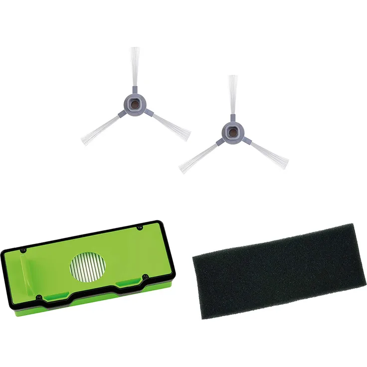 Rowenta ZR177002 Seitenbürsten- und Hocheffizienzfilter-Set 3-teilig, Original-Ersatzteil passend für Explorer 80 Saugroboter