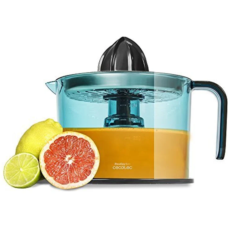Cecotec elektrische Zitrusentsafter ZitrusEasy - Leistung 40 W, 1 Liter Kanne, BPA Free, doppelte Drehrichtung, Doppelkegel und Staubschutz. (Edelstahl)