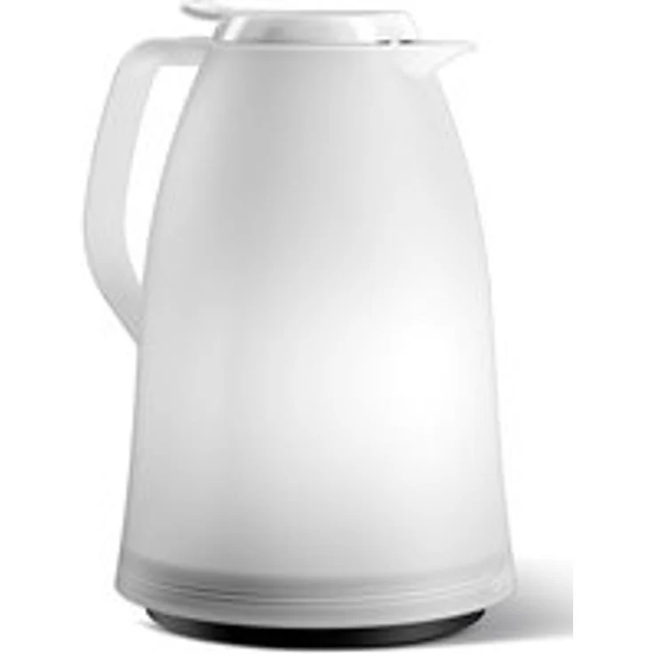 Emsa 514981 Isolierkanne, 1.5 Liter, Quick Tip Verschluss, 100% dicht, Weiß, Mambo – Bild 1