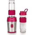 H.Koenig Smoothie Maker SMOO10 - Mini Standmixer - Mini Blender - 300 Watt - 570 ml - Edelstahl - 2 Kunststofflaschen - BPA-frei