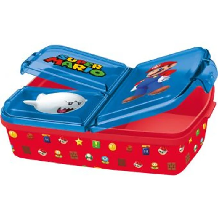 Super Mario - Brotdose - Rot-Blau