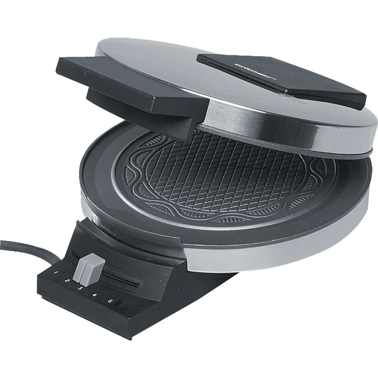 Cloer 285 Hörnchenautomat für hauchdünne, knusprige Hörnchen - 800 W - Backfläche 15 cm Durchmesser - schwere Backplatten - stufenlos wählbarer Bräunungsgrad - Signalton - Edelstahlgehäuse – Bild 2