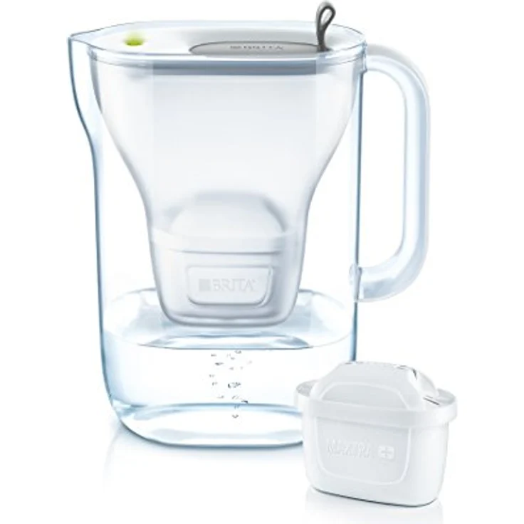 BRITA Wasserfilter Style hellgrau inkl. 1 MAXTRA+ Filterkartusche – BRITA Filter in modernem Design zur Reduzierung von Kalk, Chlor & geschmacksstörenden Stoffen – Bild 1