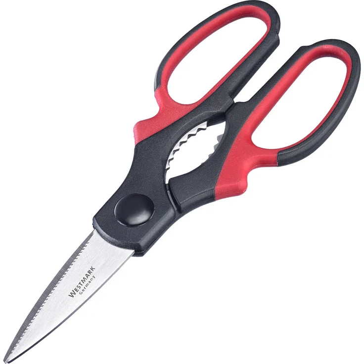 Westmark Universal-Haushaltsschere, Schneidklingenlänge: 7 cm, Rostfreier Edelstahl-Kunststoff, Schwarz-Rot-Silber, 13752280 – Bild 1