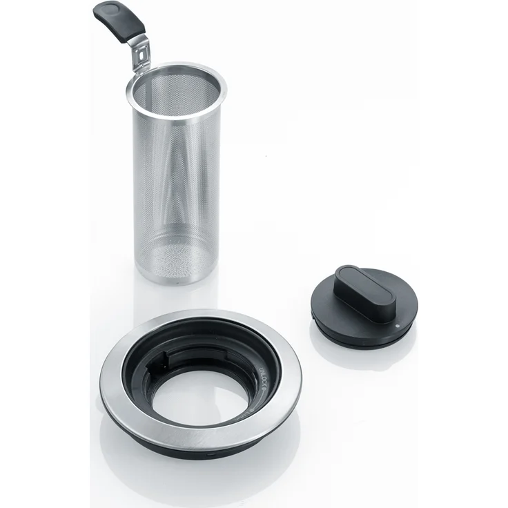 SEVERIN Glas-Tee-Wasserkocher Deluxe, Mit Temperaturregler (Für 1,7 L Wasser-1,5 L Tee, ca. 3.000 W, WK 3479) edelstahl-schwarz  – Bild 7