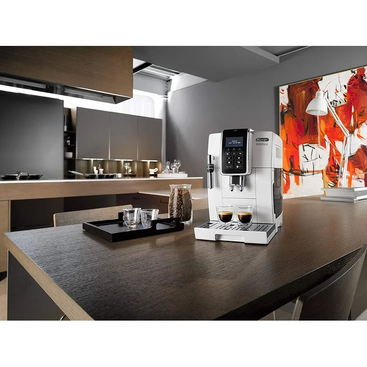 De'Longhi DINAMICA ECAM 350.35.W - Vollautomatische Kaffeemaschine mit integriertem Mahlwerk, 1.8 l, weiß (freistehend, Maschine Espresso Kaffeemaschine, weiß, LCD-Display, 1,8 l) – Bild 10