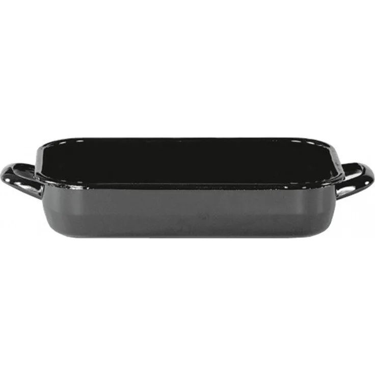 Krüger 220421 lierte, Stahl, Vierkantpfanne, leicht, Schwarz, 32 cm