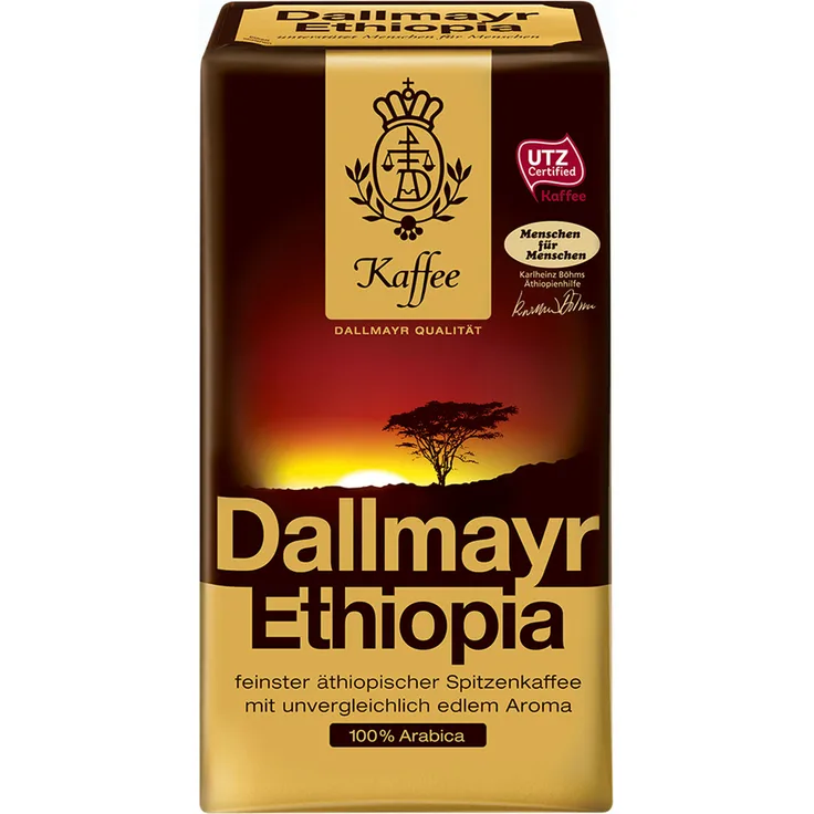 Dallmayr Ethiopia, Gemahlener Kaffee, Filterkaffee, Röstkaffee, 100% Arabica, 500 g