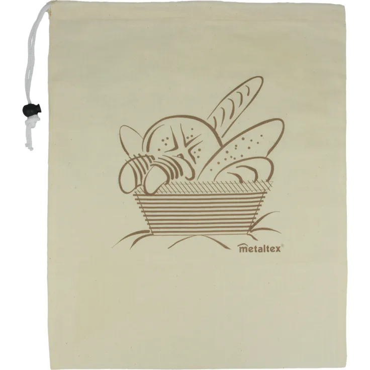 Metaltex 239243 Sac à Pain Coton Blanc 34 x 43 cm