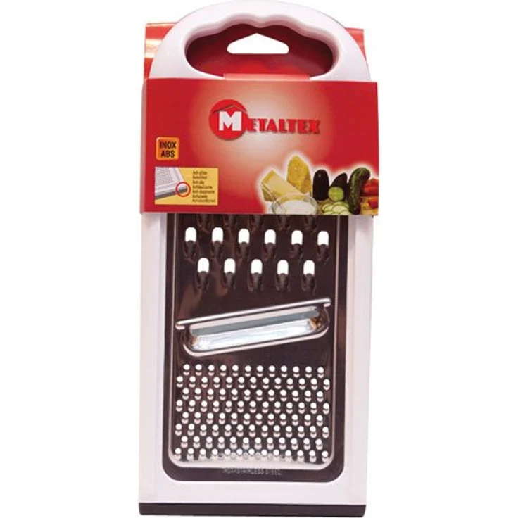 Metaltex 194540084 Universalreibe mit Gummilippe, edelstahl