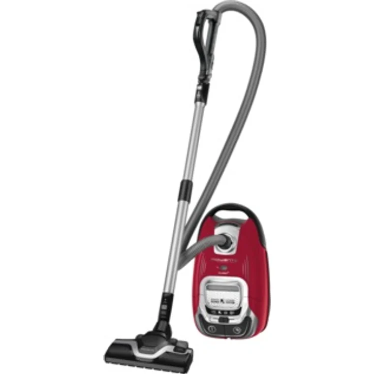 Rowenta RO7473EA Silence Force Allergy+ Bodenstaubsauger mit Beutel (große Staubbeutelkapazität: 4,5 Liter, extrem leise, hocheffiziente Bodendüse, langlebiger EffiTech-Motor) schwarz-rot – Bild 1