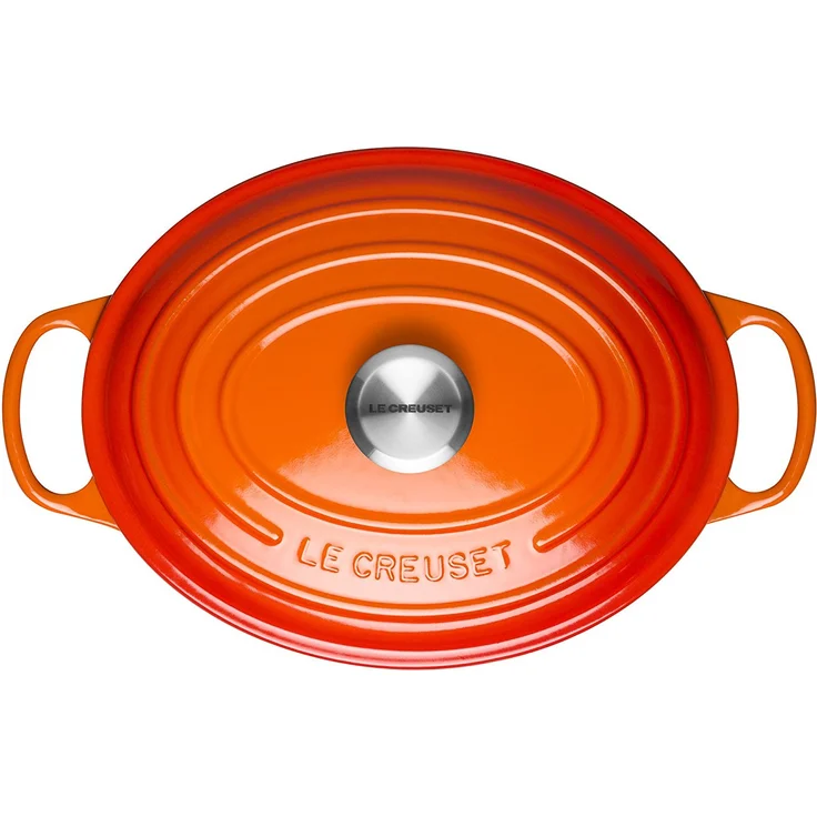 Le Creuset Signature Gusseisen-Bräter mit Deckel, Durchmesser 33 cm, Oval, Für alle Herdarten und Induktion geeignet, Volumen: 7,5 l, Ofenrot  – Bild 2