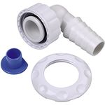 Xavax Geräteanschlusstülle (für Waschmaschinen und Geschirrspülmaschinen, 90 Grad, für Wandeinbau-Siphons ohne Reinigungsöffnung, 20-23 mm Schlauchanschluss)