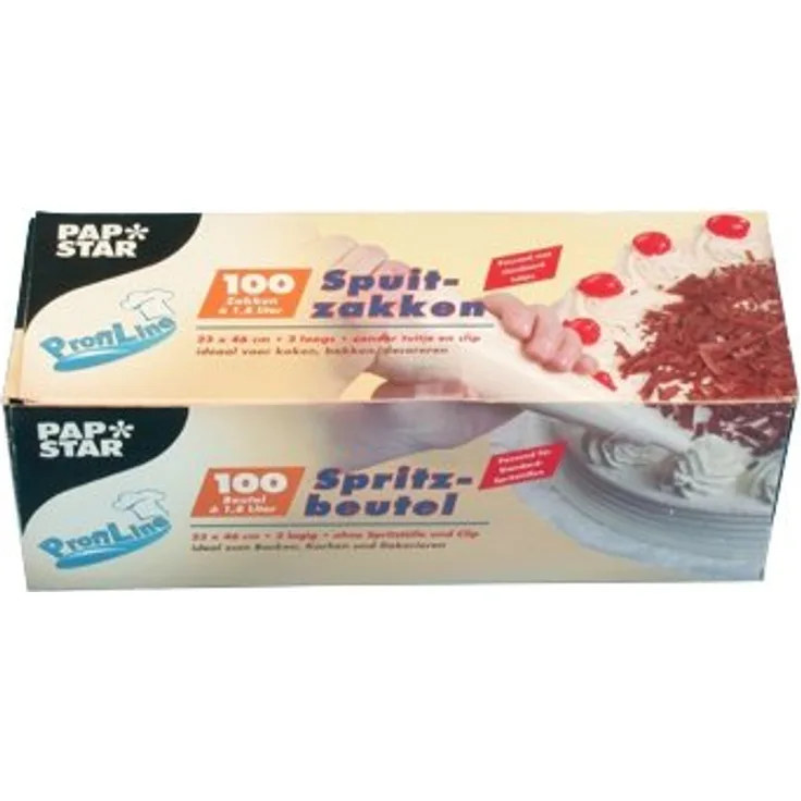 Spritzbeutel einweg aus LDPE Papstar transparent 80 my 1800 ml