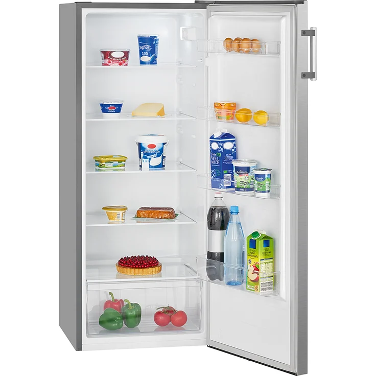 Bomann VS 7316.1 Kühlschrank ohne Gefrierfach, freistehend, silber, Abtauautomatik, LED, Breite 55 cm, Energieklasse E – Bild 2
