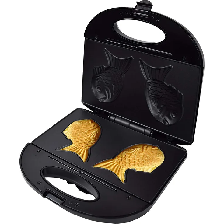 Syntrox Taiyaki Maker FM-750W-Fish Cookie-Gerät, Antihaftbeschichtet, 750 Watt