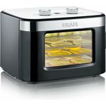 GRA DA2042 Dörrautomat, 400 Watt, 4 Ebenen, schwarz, Edelstahl, Thermostat, Timer, Umluft, für Fleisch, Fisch und Gemüse