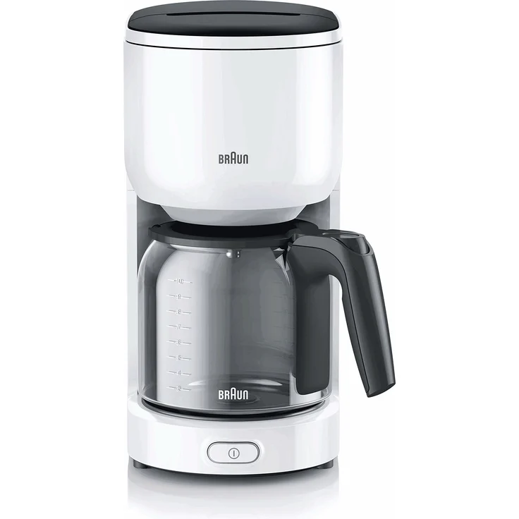 Braun KF 3100 WH Filterkaffeemaschine, Kaffeemaschine für 10 Tassen Filterkaffee, Tropf-Stopp, OptiBrew System, Weiß – Bild 1
