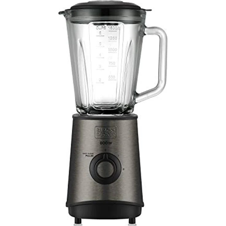 Black + Decker ES9120020B BXJB800E Blender, 800, Edelstahl, 1.5 liters, Nero, Acciaio – Bild 1