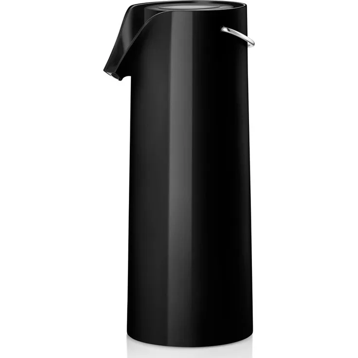 EVA SOLO Pump-Isolierkanne schwarz 1,8 l Thermoskanne 502900, Edelstahl, 37,1 x 37,1 x 14,5 cm