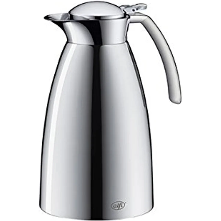 alfi 3527.205.100 Isolierkanne Gusto TT, Edelstahl mattiert 1,0 l, doppelwandiger Edelstahl, Spülmaschinenfest, 12 Stunden heiß, 24 Stunden kalt – Bild 1