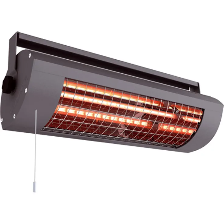 Solamagic Infrarotstrahler mit Zugschalter, 1,4 kW, nano-anthrazit, IP 24, Infrarotheizung