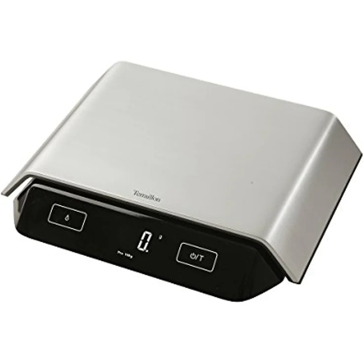Terraillon Küchenwaage, Mit Tara-Funktion, Flüssigkeitsanzeige, Anti-Staub-Beschichtung, Bis 10 kg, Supreme, Silber-Schwarz – Bild 1