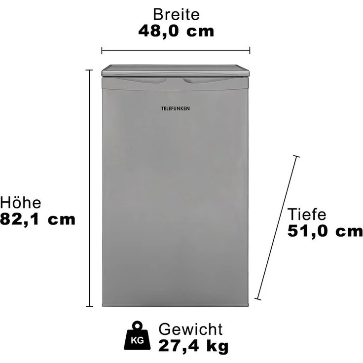Telefunken CF-34-101-S Gefrierschrank, freistehend, Höhe 82.1 cm, Energieklasse E – Bild 3