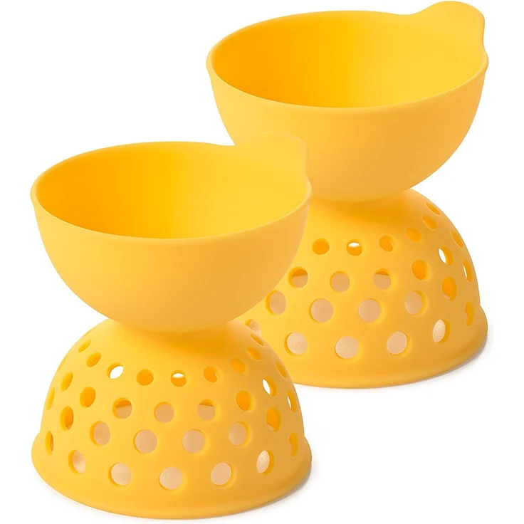 OXO Good Grips Eier-Pochierer, Silikon, gelb, 2 Einheiten – Bild 1