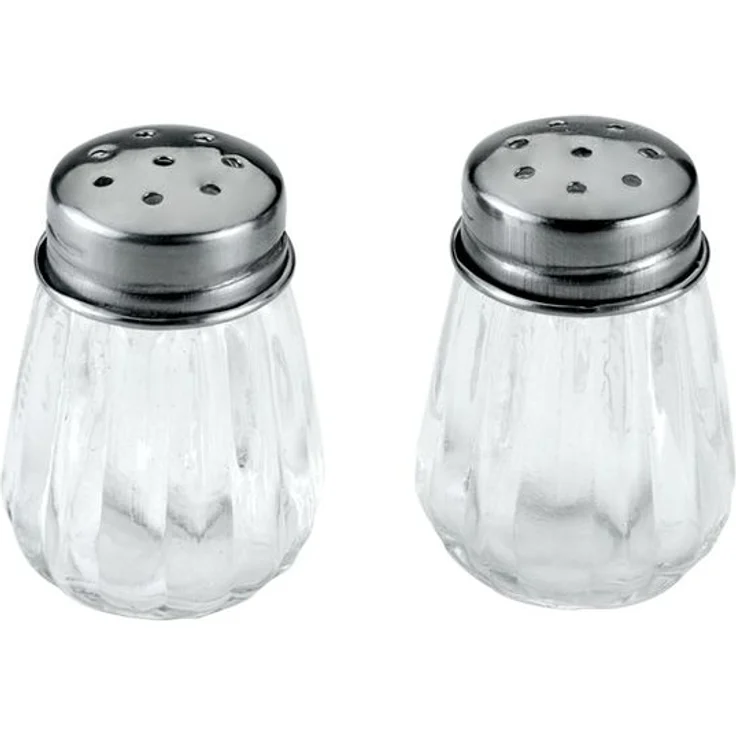 Metalte x 2er Set Mini Salz- und Pfefferstreuer Salzstreuer Gewürzstreuer Streuer Glas