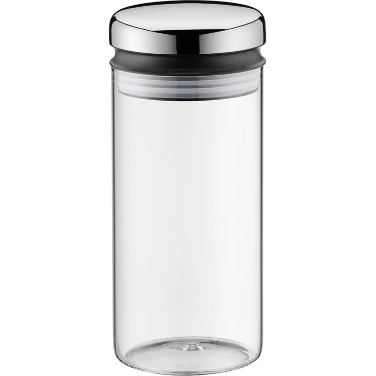 WMF Depot Vorratsdose Glas 1,0l, Höhe 21,5 cm, Vorratsglas mit Deckel, Kaffeebohnen Behälter, Müslidose, Frischhaltedose mit große Einfüllöffnung