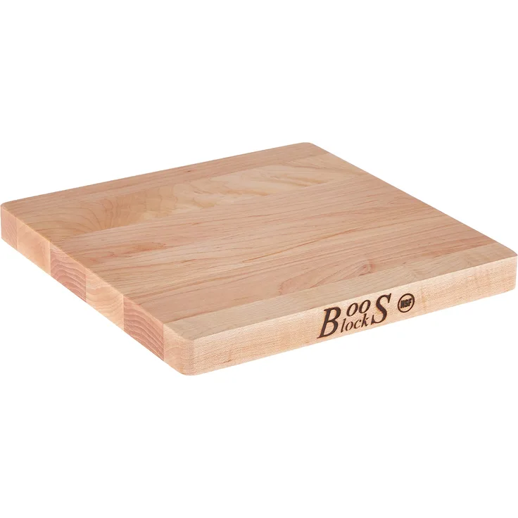 John Boos Schneidebrett aus Ahornholz, wendbar, mit tiefer Saftrille 10 x 10x 1 Inch