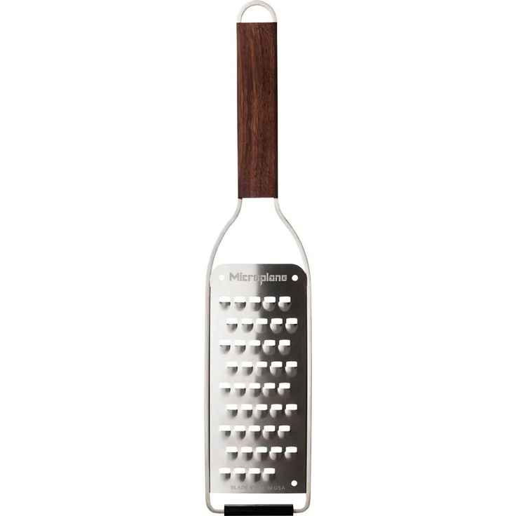 Microplane Reibe sehr grob Walnussholz Edelstahl aus der Master Serie für Kartoffel, Zucchini, Karotten, Apfel, Kohl und Weichkäse – Bild 1